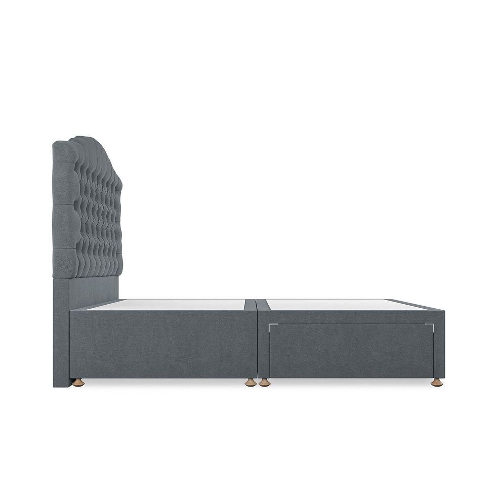 Kendal Double 2 Drawer Divan Bed in Venice Fabric - Graphite 4