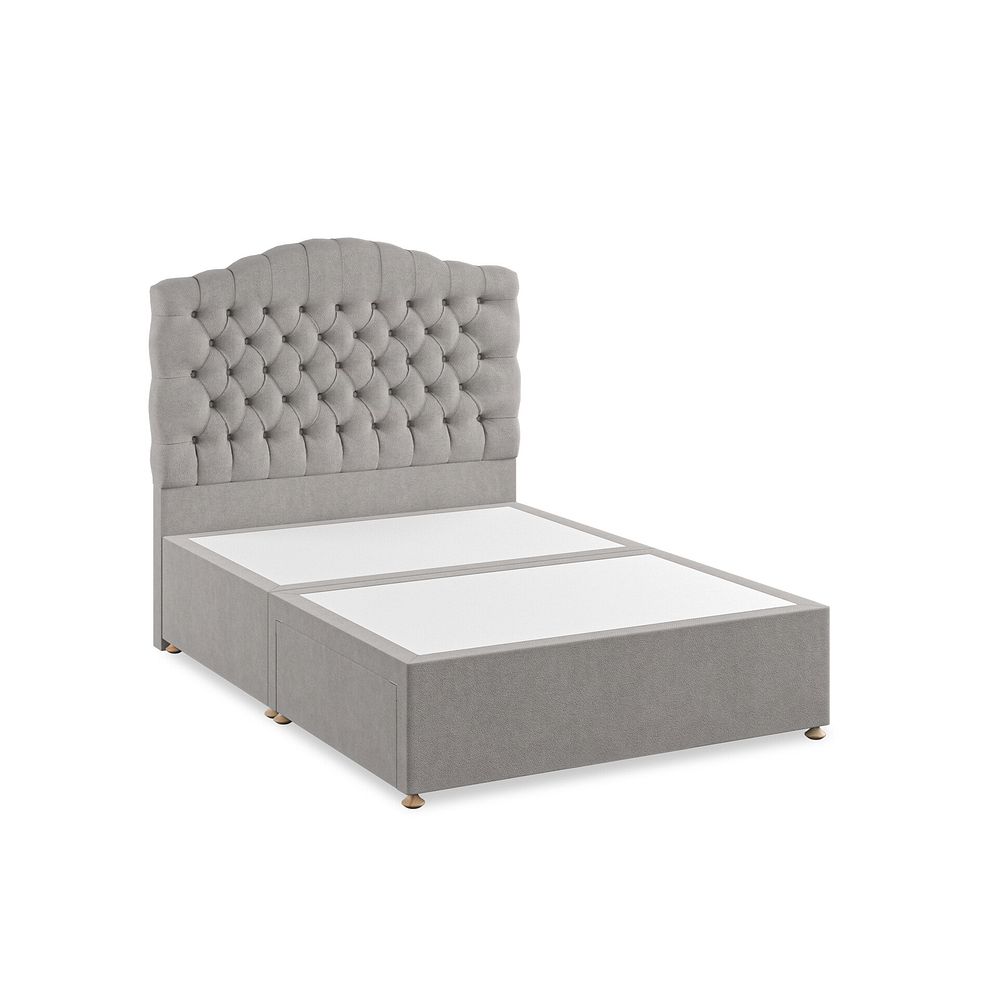 Kendal Double 2 Drawer Divan Bed in Venice Fabric - Grey 2