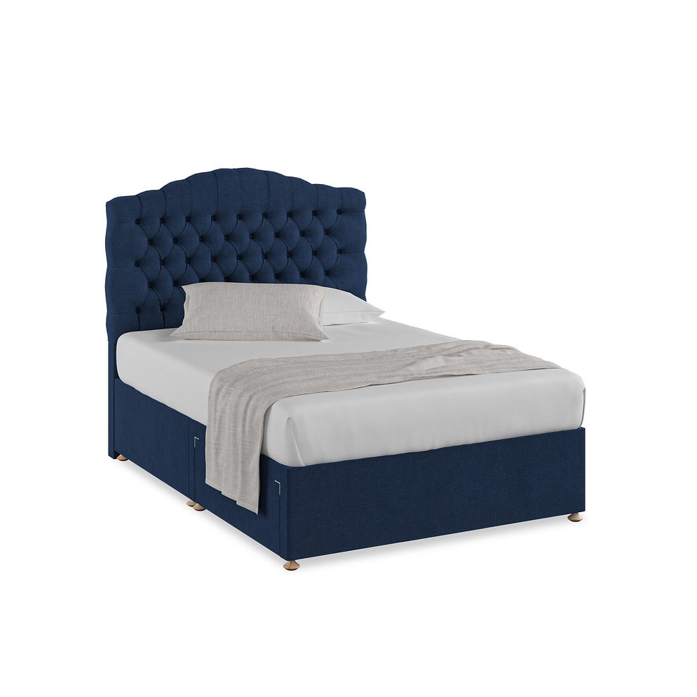 Kendal Double 2 Drawer Divan Bed in Venice Fabric - Marine 1