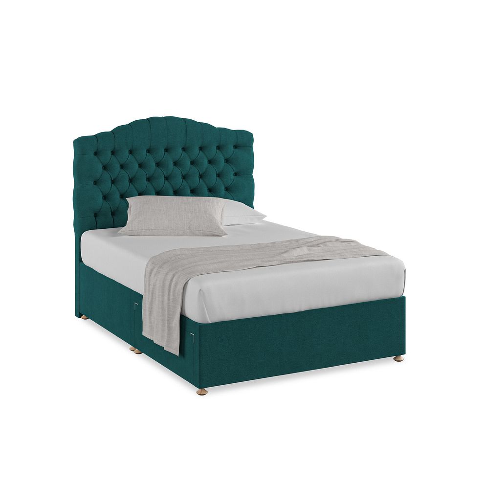 Kendal Double 2 Drawer Divan Bed in Venice Fabric - Teal