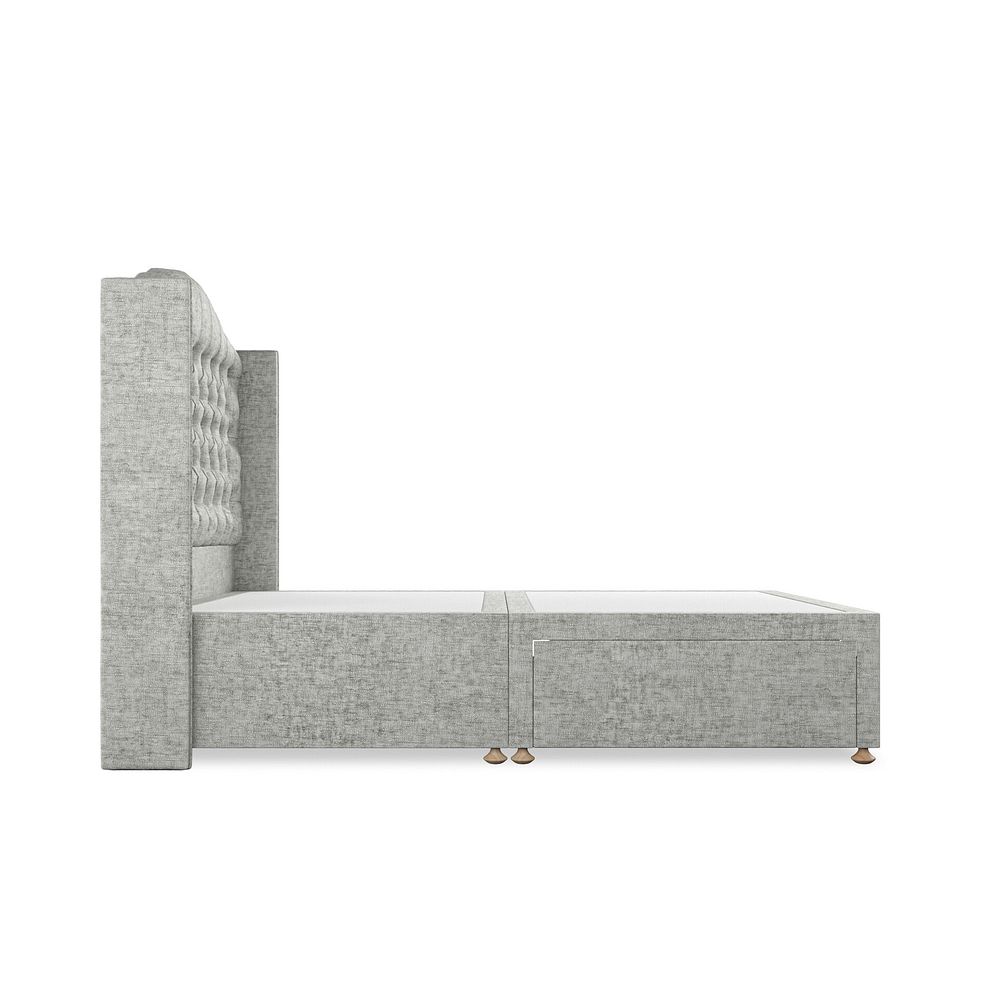 Kendal Double 2 Drawer Divan Bed with Winged Headboard in Brooklyn Fabric - Fallow Grey 4