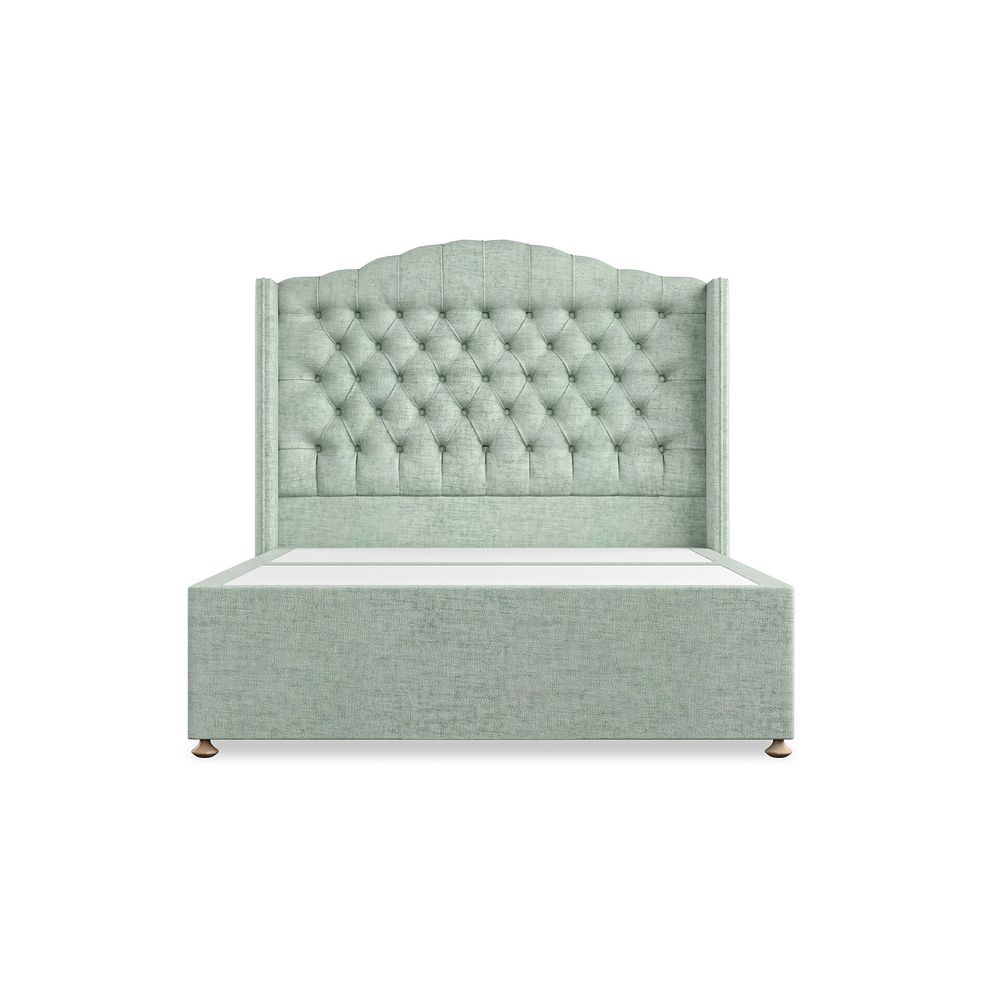 Kendal Double 2 Drawer Divan Bed with Winged Headboard in Brooklyn Fabric - Glacier 3