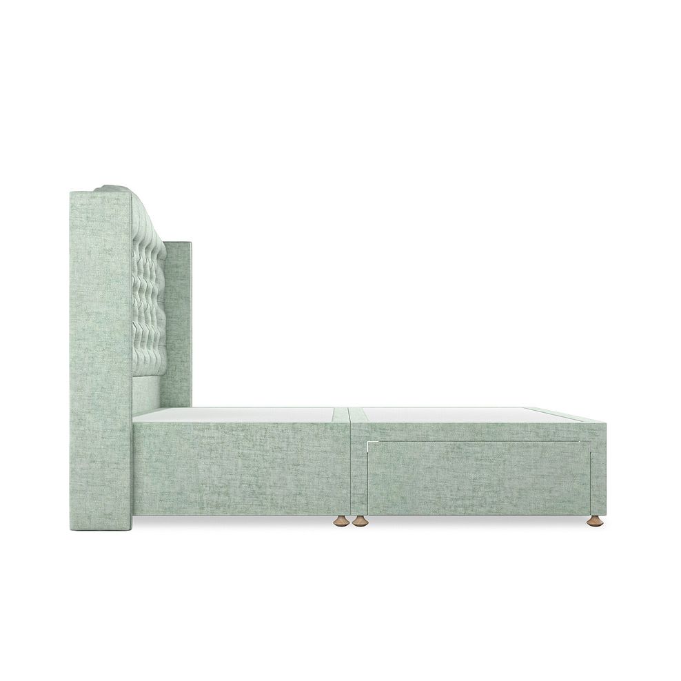 Kendal Double 2 Drawer Divan Bed with Winged Headboard in Brooklyn Fabric - Glacier 4