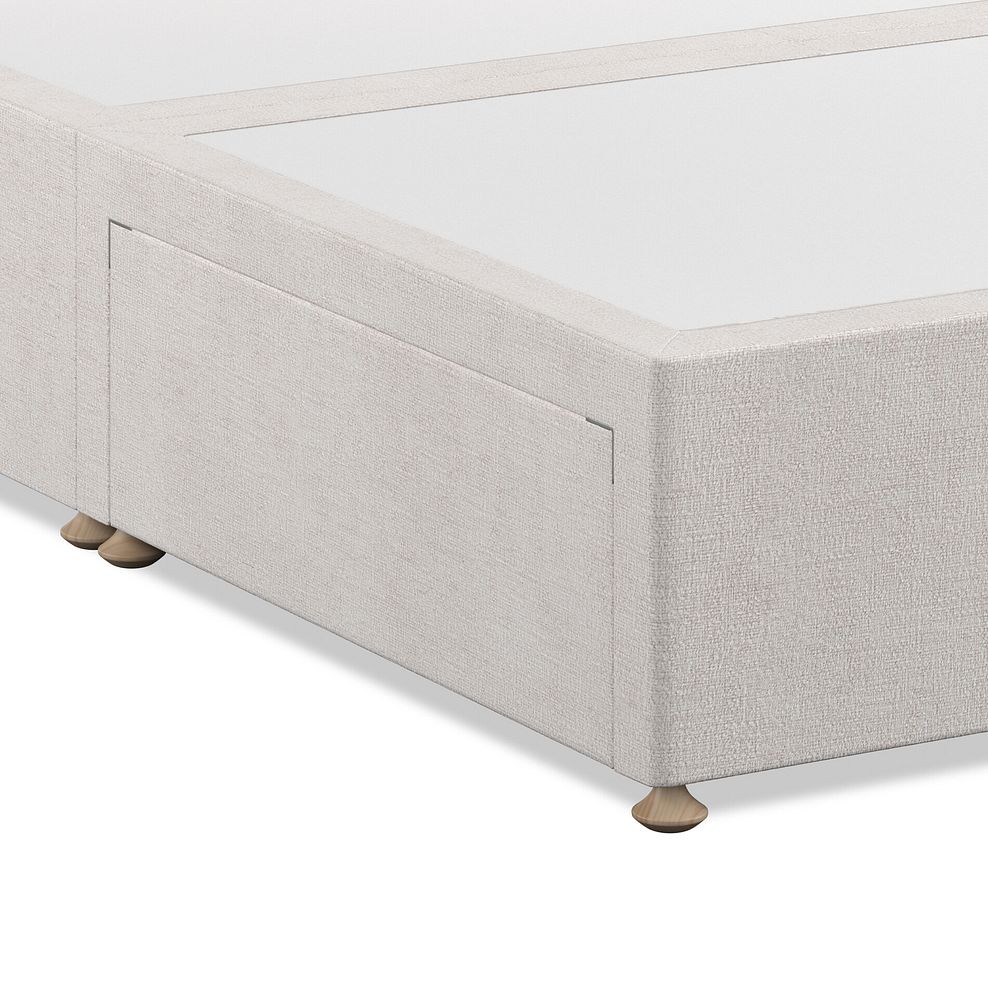 Kendal Double 2 Drawer Divan Bed with Winged Headboard in Brooklyn Fabric - Lace White 6