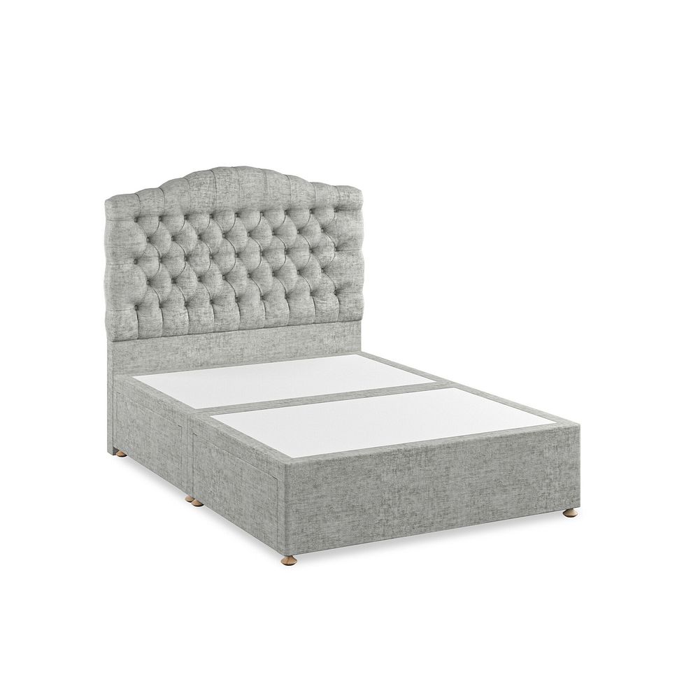 Kendal Double 4 Drawer Divan Bed in Brooklyn Fabric - Fallow Grey 2