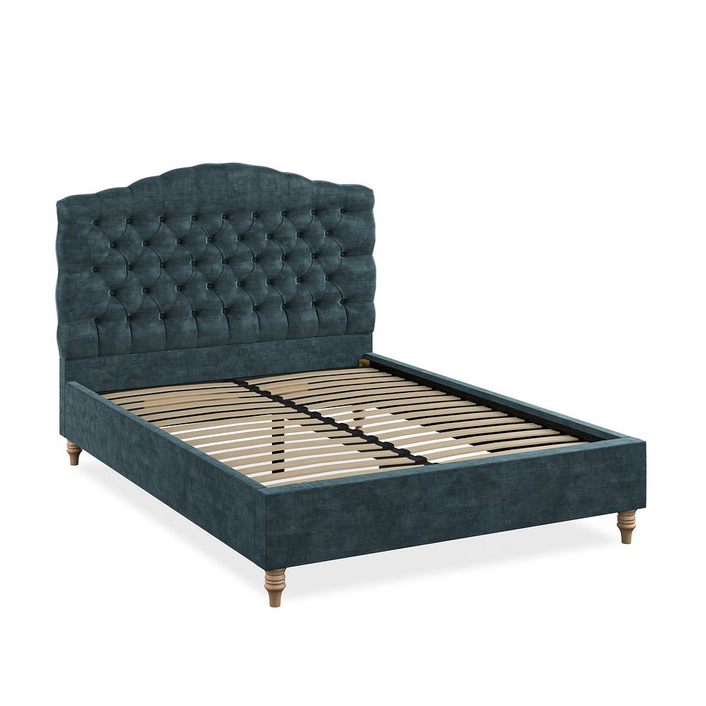 Kendal Double Bed in Heritage Velvet - Airforce 2