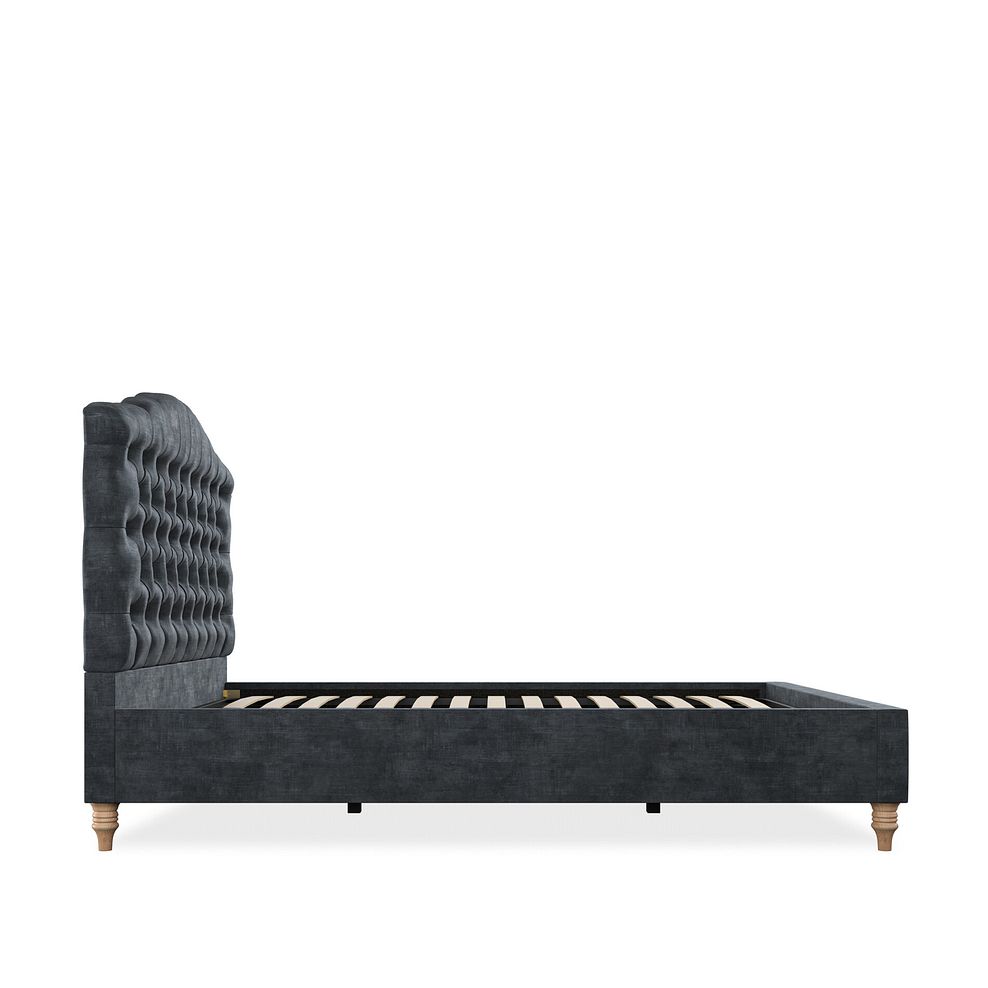 Kendal Double Bed in Heritage Velvet - Charcoal 4