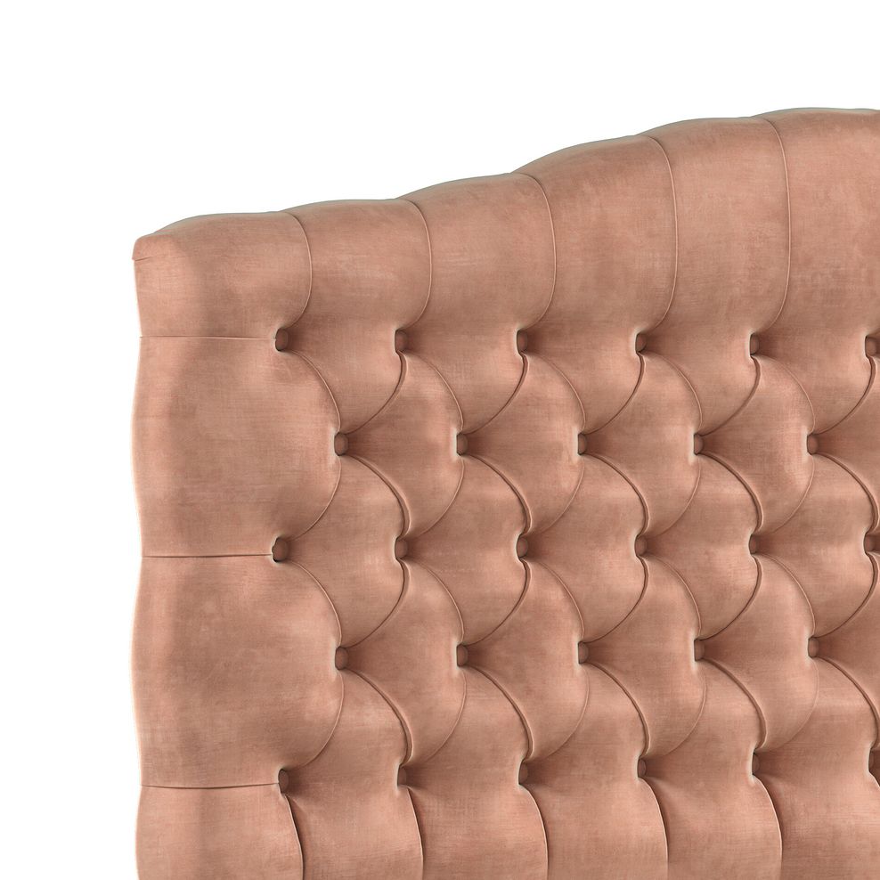 Kendal Double Bed in Heritage Velvet - Powder Pink 5