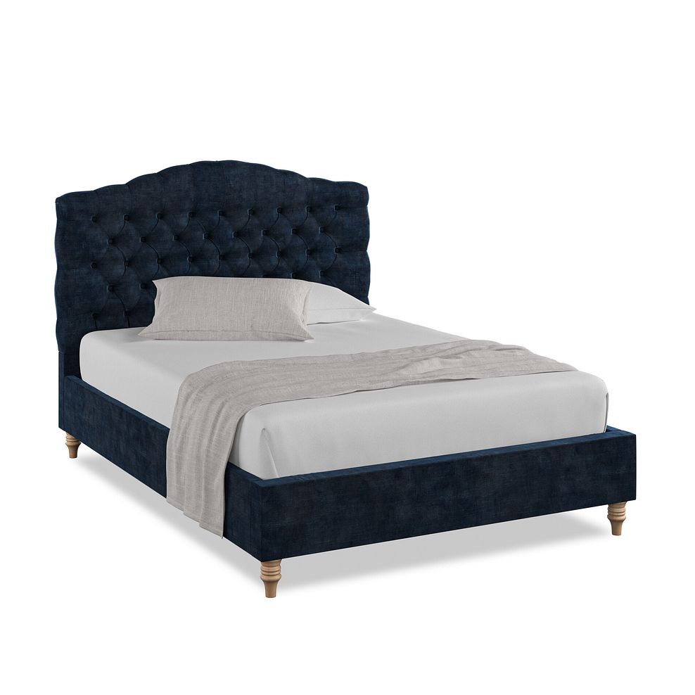 Kendal Double Bed in Heritage Velvet - Royal Blue 1