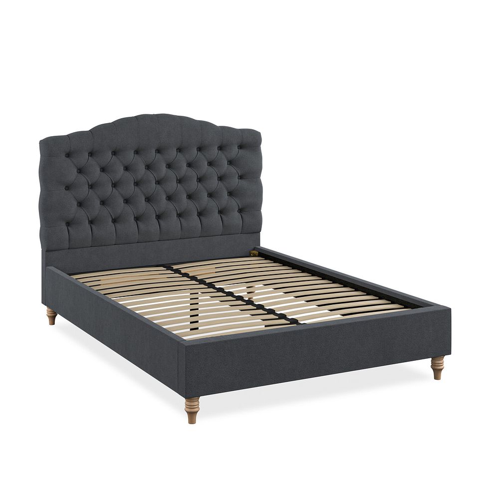 Kendal Double Bed in Venice Fabric - Anthracite 2