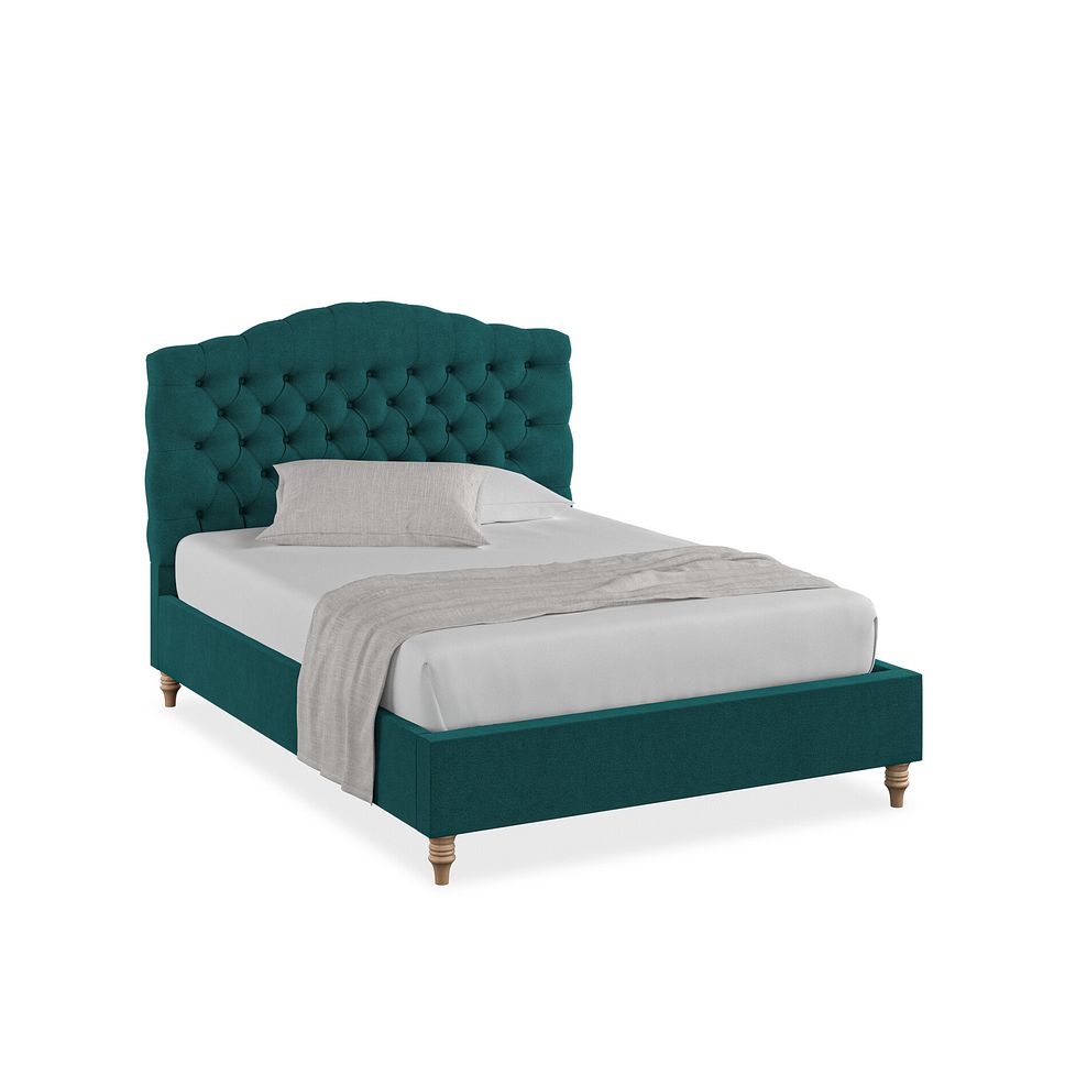Kendal Double Bed in Venice Fabric - Teal 1