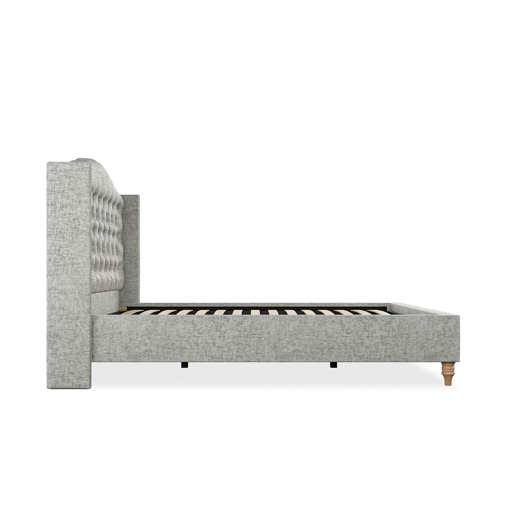 Kendal Double Bed with Winged Headboard in Brooklyn Fabric - Fallow Grey 4