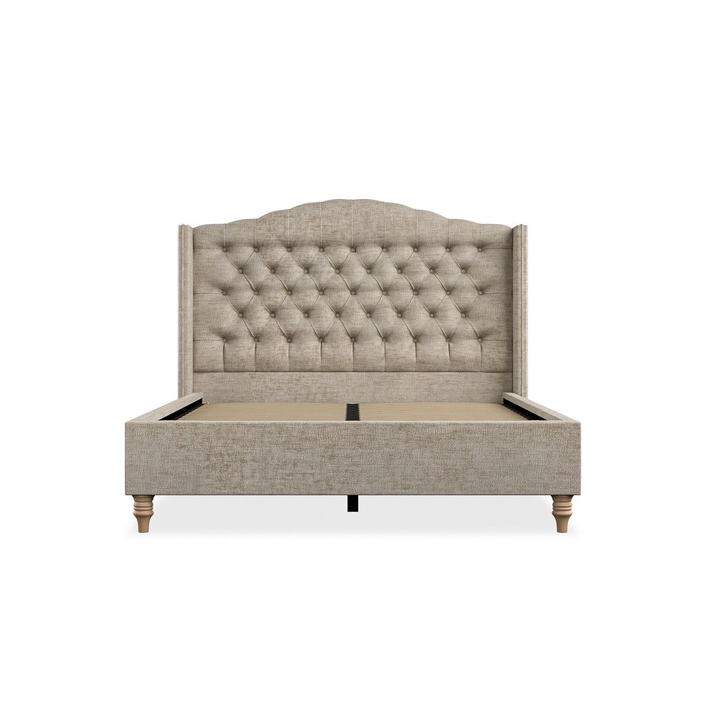 Kendal Double Bed with Winged Headboard in Brooklyn Fabric - Quill Grey 3