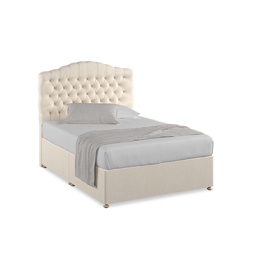 Kendal Double Divan Bed in Venice Fabric - Cream 1