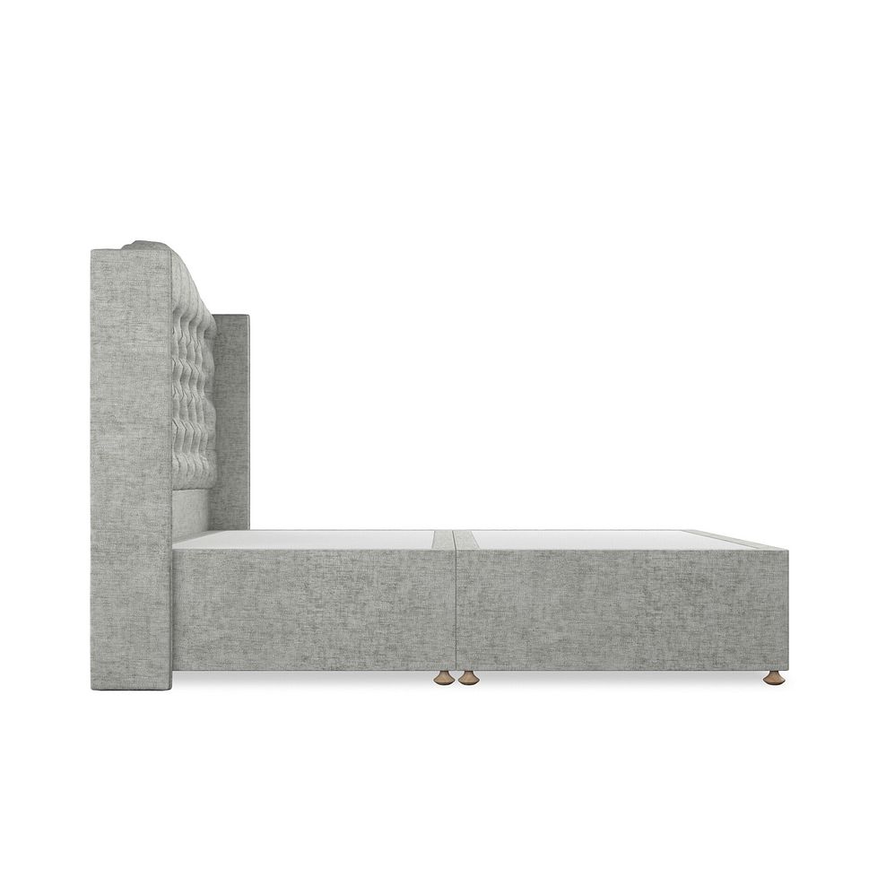 Kendal Double Divan Bed with Winged Headboard in Brooklyn Fabric - Fallow Grey 4