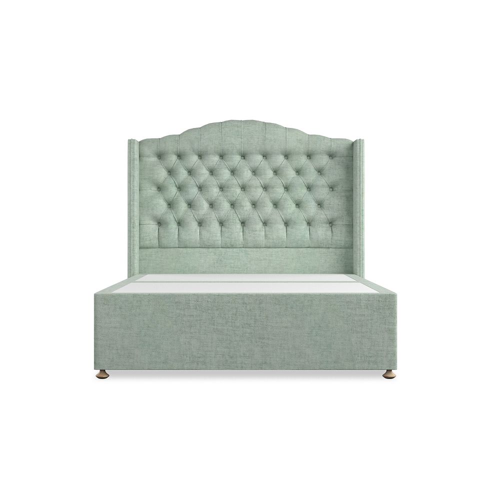 Kendal Double Divan Bed with Winged Headboard in Brooklyn Fabric - Glacier 3