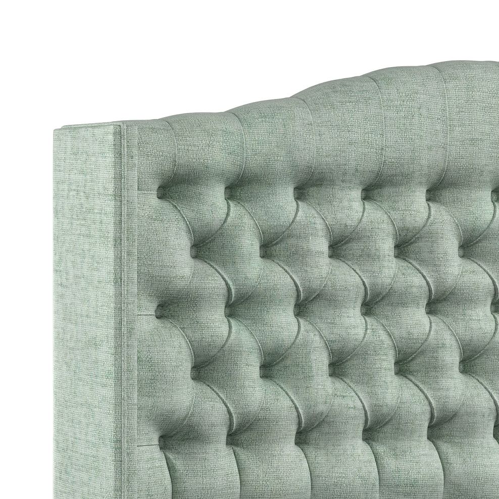 Kendal Double Divan Bed with Winged Headboard in Brooklyn Fabric - Glacier 5