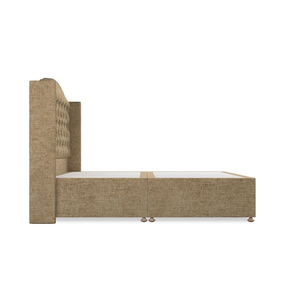 Kendal Double Divan Bed with Winged Headboard in Brooklyn Fabric - Saturn Mink 4