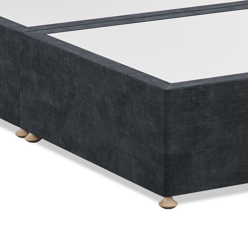 Kendal Double Divan Bed with Winged Headboard in Heritage Velvet - Charcoal 6