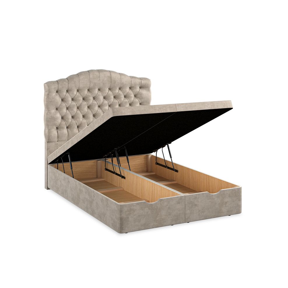 Kendal Double Storage Ottoman Bed in Heritage Velvet - Mink 3