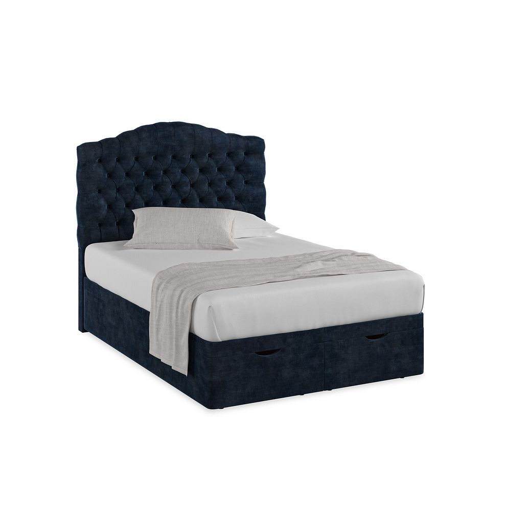 Kendal Double Storage Ottoman Bed in Heritage Velvet - Royal Blue 1