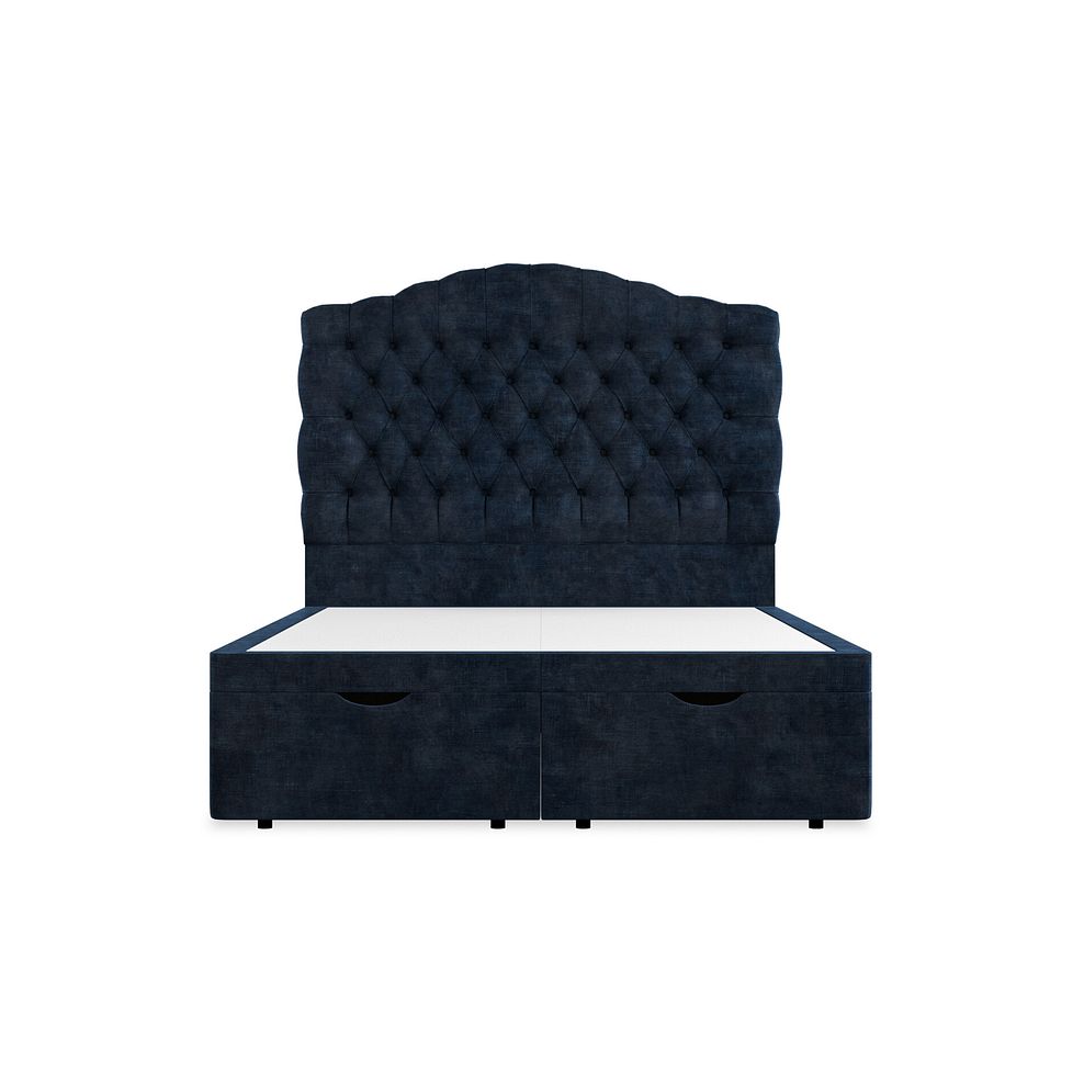Kendal Double Storage Ottoman Bed in Heritage Velvet - Royal Blue 4