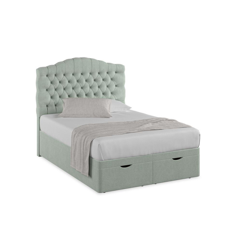 Kendal Double Storage Ottoman Bed in Venice Fabric - Duck Egg 1