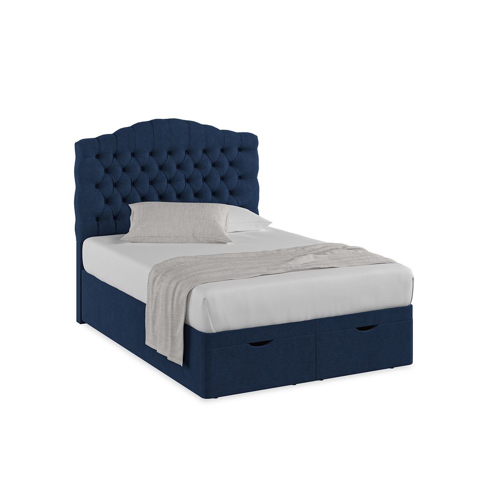 Kendal Double Storage Ottoman Bed in Venice Fabric - Marine 1