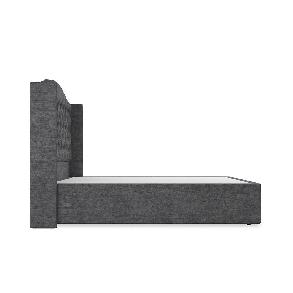 Kendal Double Storage Ottoman Bed with Winged Headboard in Brooklyn Fabric - Asteroid Grey 5