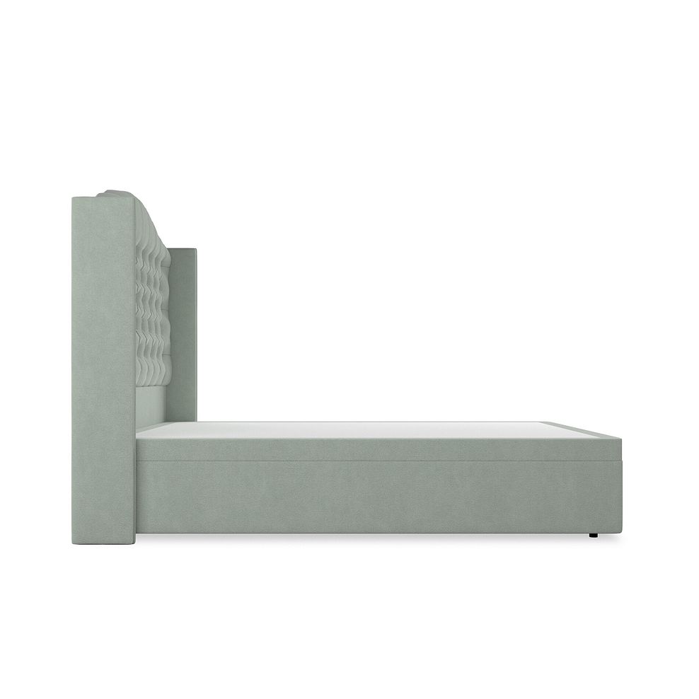 Kendal Double Storage Ottoman Bed with Winged Headboard in Venice Fabric - Duck Egg 5