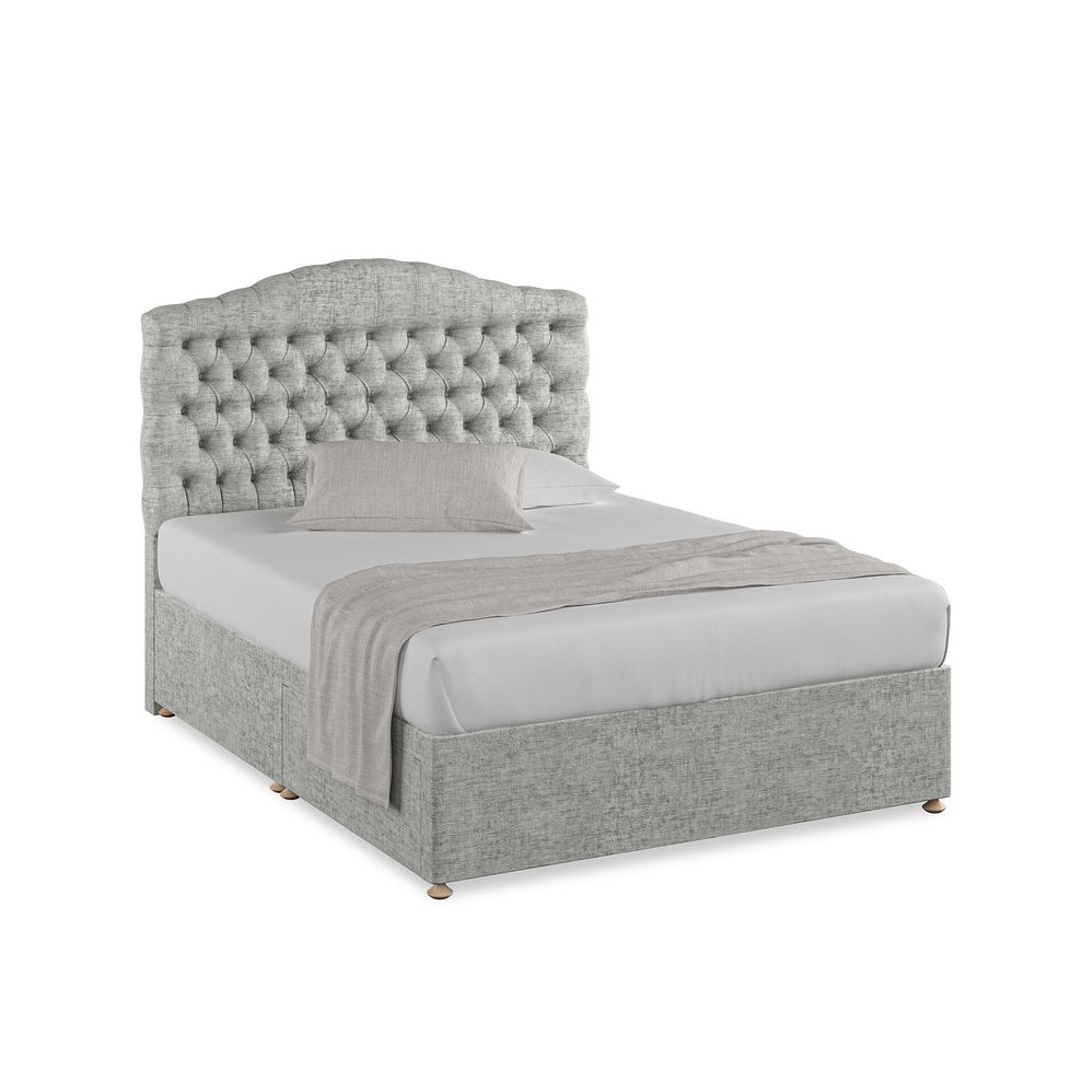 Kendal King-Size 2 Drawer Divan Bed in Brooklyn Fabric - Fallow Grey 1