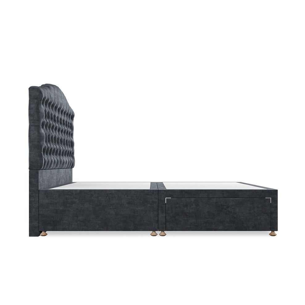 Kendal King-Size 2 Drawer Divan Bed in Heritage Velvet - Charcoal 4