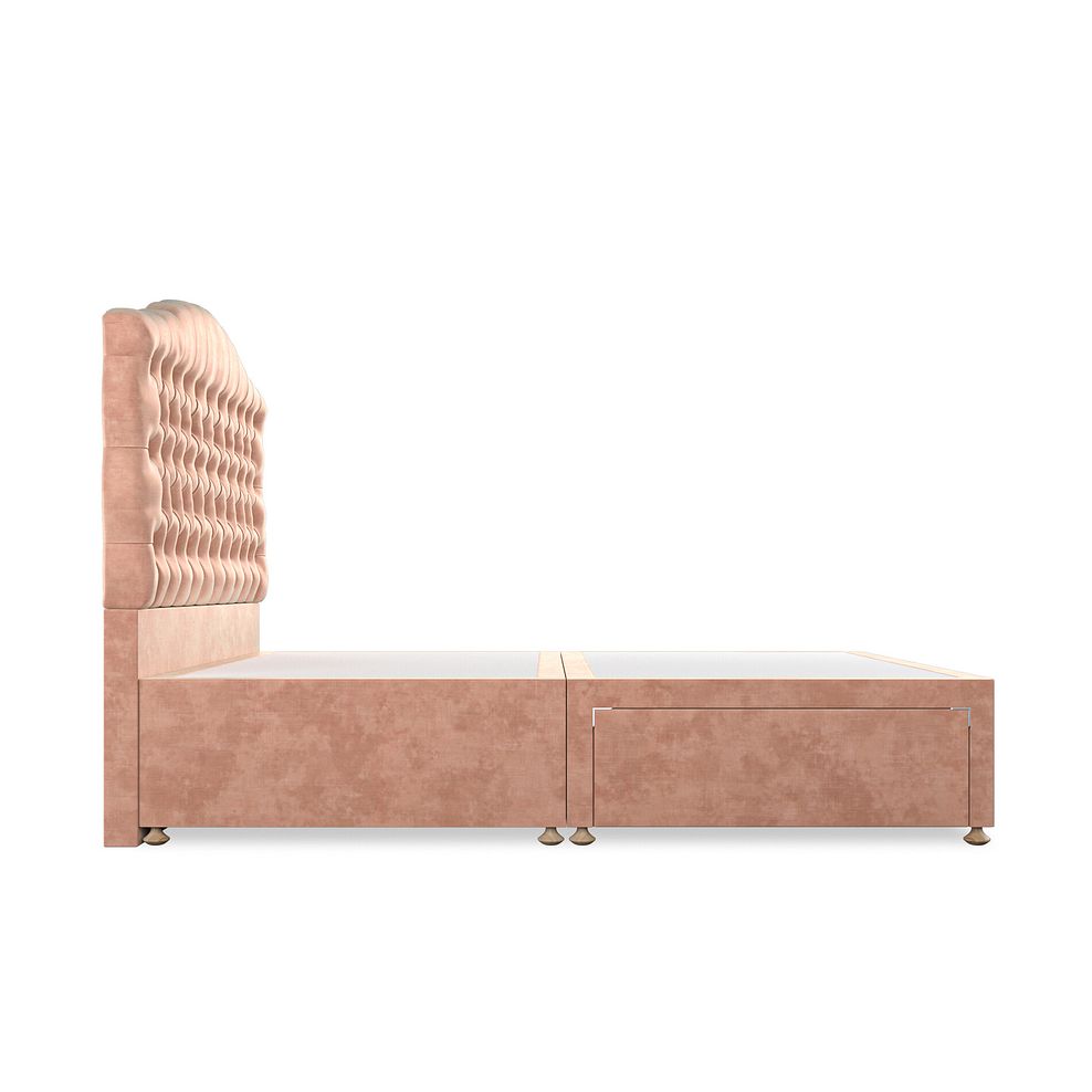 Kendal King-Size 2 Drawer Divan Bed in Heritage Velvet - Powder Pink 4