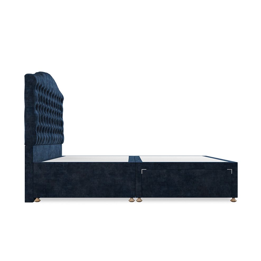 Kendal King-Size 2 Drawer Divan Bed in Heritage Velvet - Royal Blue 4