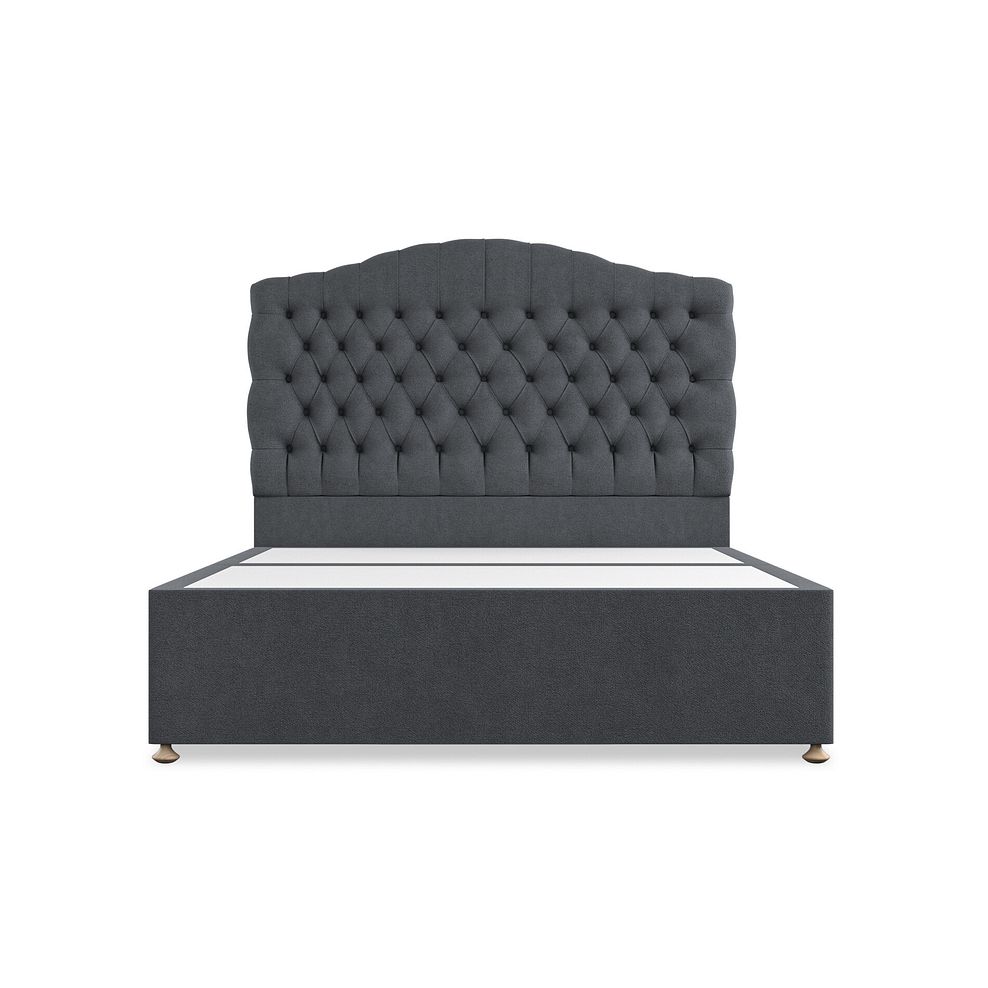Kendal King-Size 2 Drawer Divan Bed in Venice Fabric - Anthracite 3