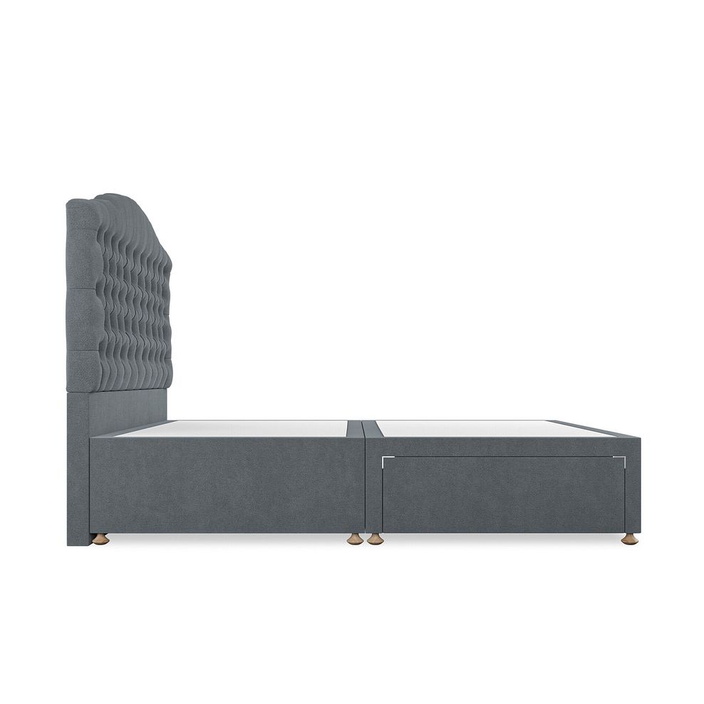 Kendal King-Size 2 Drawer Divan Bed in Venice Fabric - Graphite 4