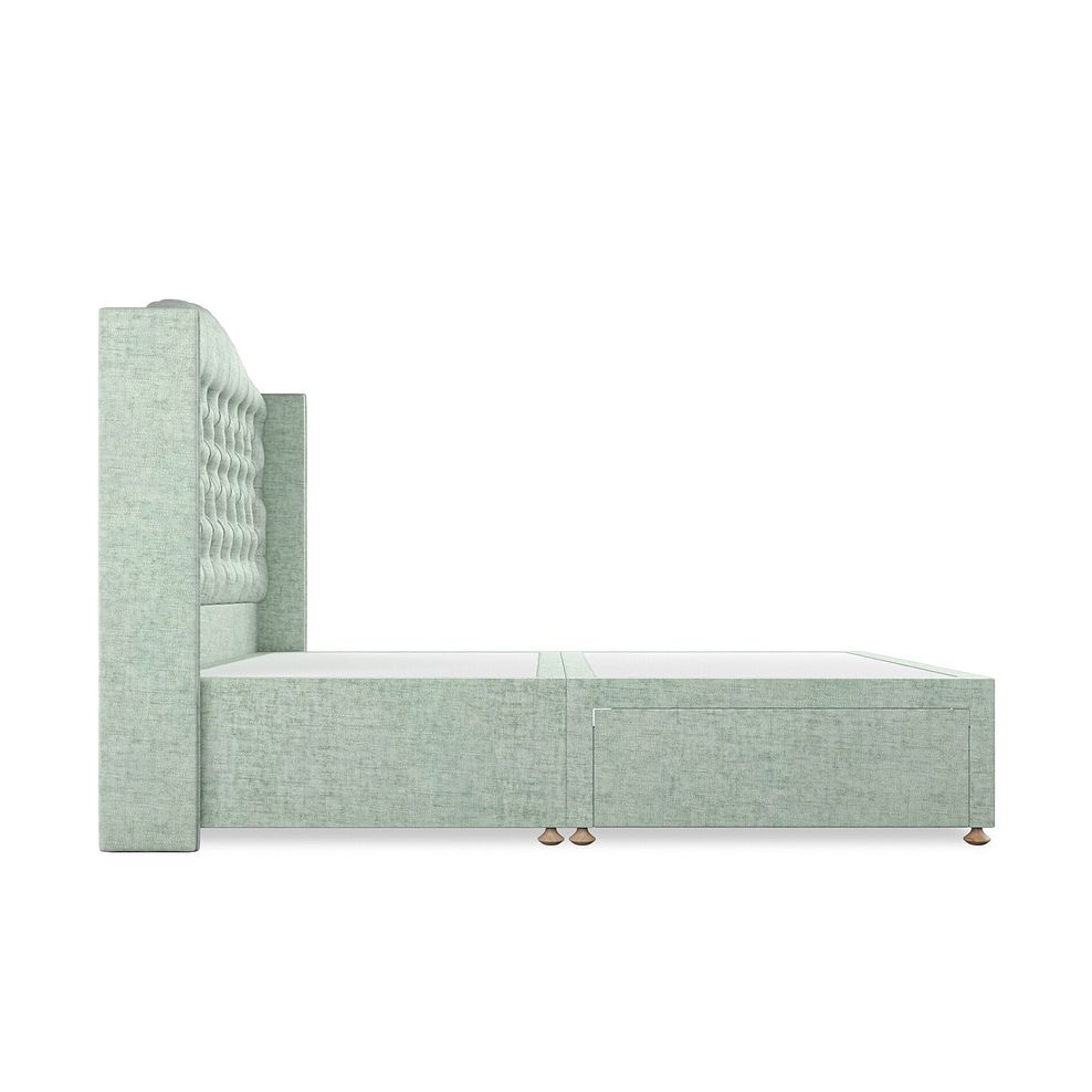 Kendal King-Size 2 Drawer Divan Bed with Winged Headboard in Brooklyn Fabric - Glacier 4
