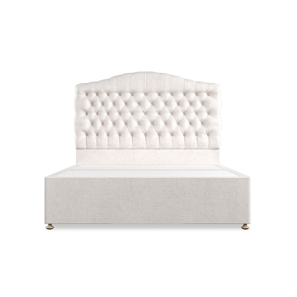 Kendal King-Size 4 Drawer Divan Bed in Brooklyn Fabric - Lace White 3