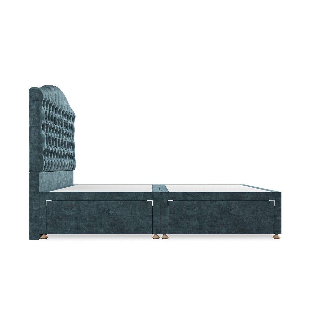 Kendal King-Size 4 Drawer Divan Bed in Heritage Velvet - Airforce 4