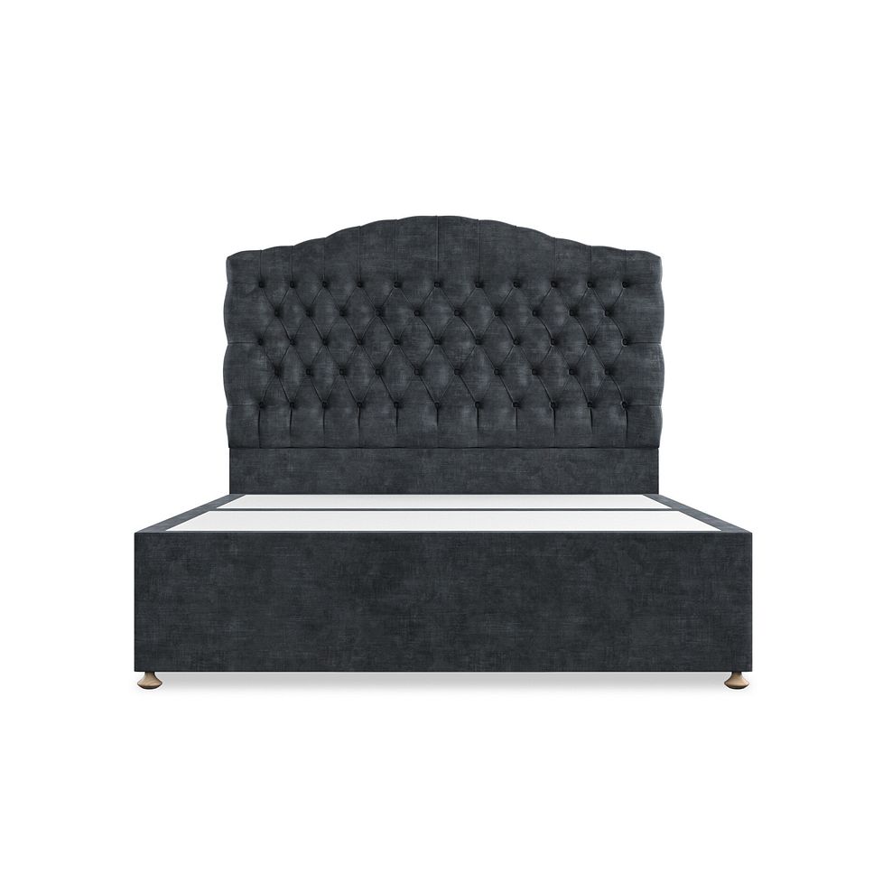 Kendal King-Size 4 Drawer Divan Bed in Heritage Velvet - Charcoal 3