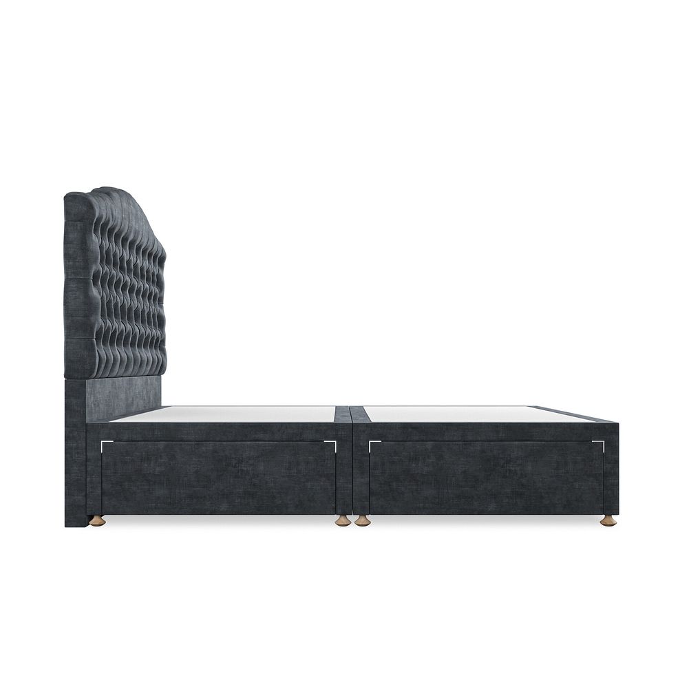 Kendal King-Size 4 Drawer Divan Bed in Heritage Velvet - Charcoal 4