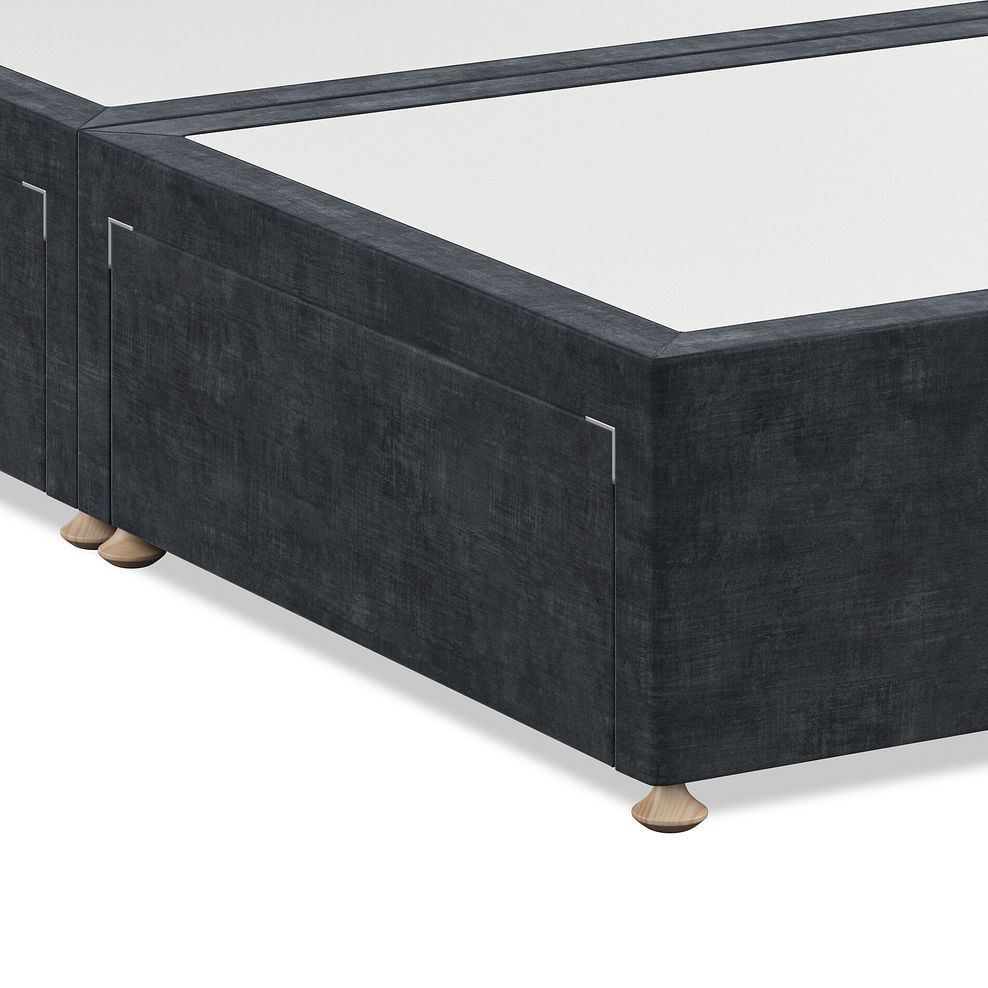 Kendal King-Size 4 Drawer Divan Bed in Heritage Velvet - Charcoal 6