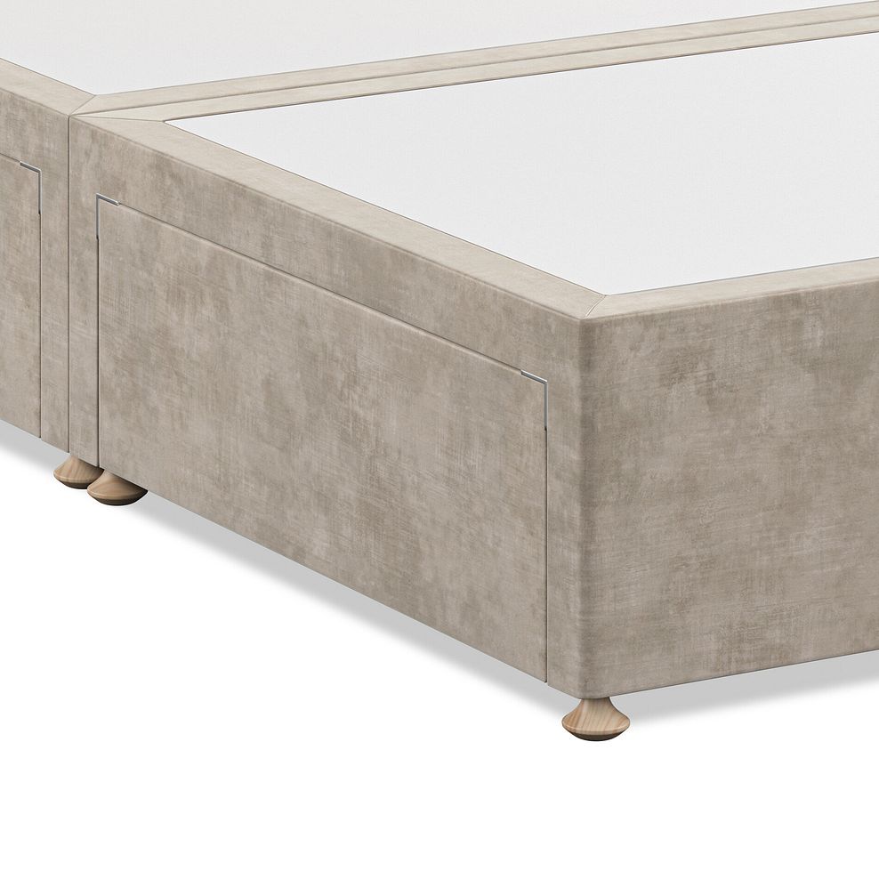 Kendal King-Size 4 Drawer Divan Bed in Heritage Velvet - Mink 6