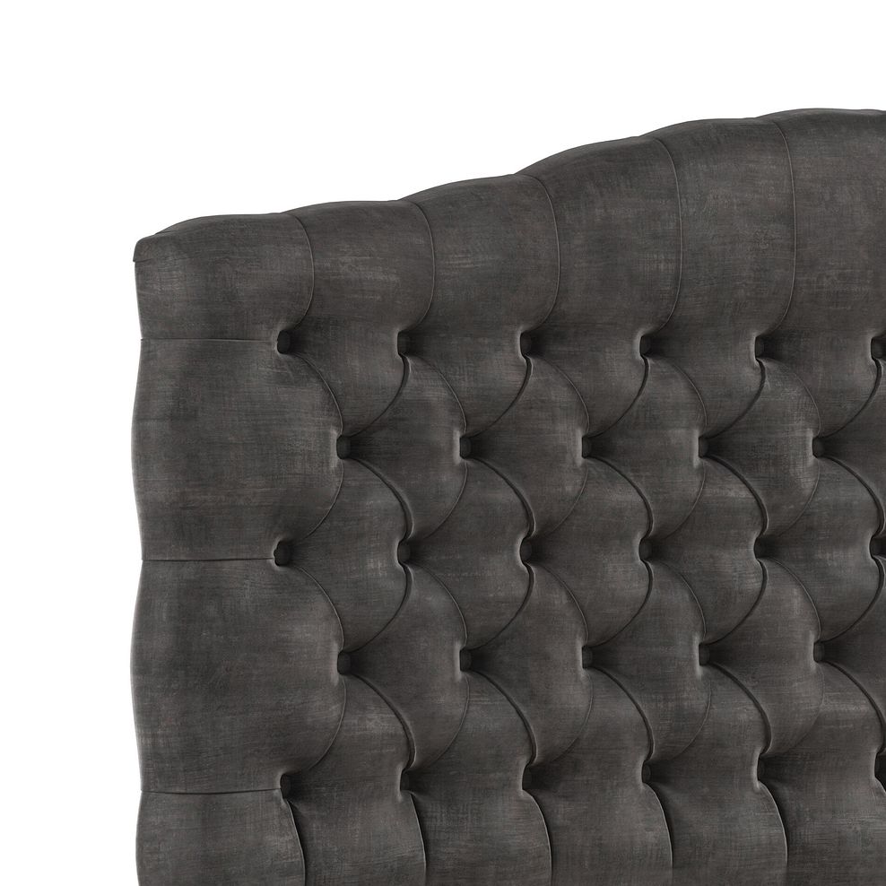 Kendal King-Size 4 Drawer Divan Bed in Heritage Velvet - Steel Thumbnail 5