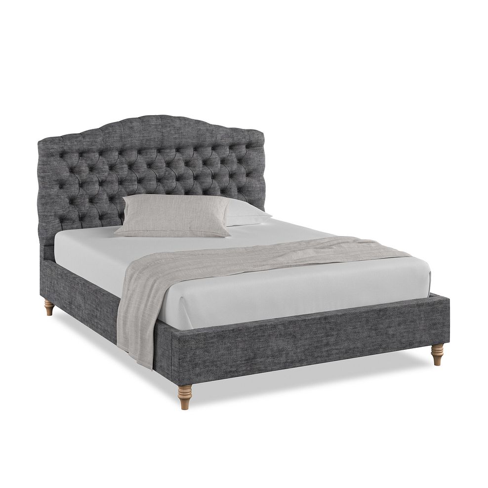 Kendal King-Size Bed in Brooklyn Fabric - Asteroid Grey 1