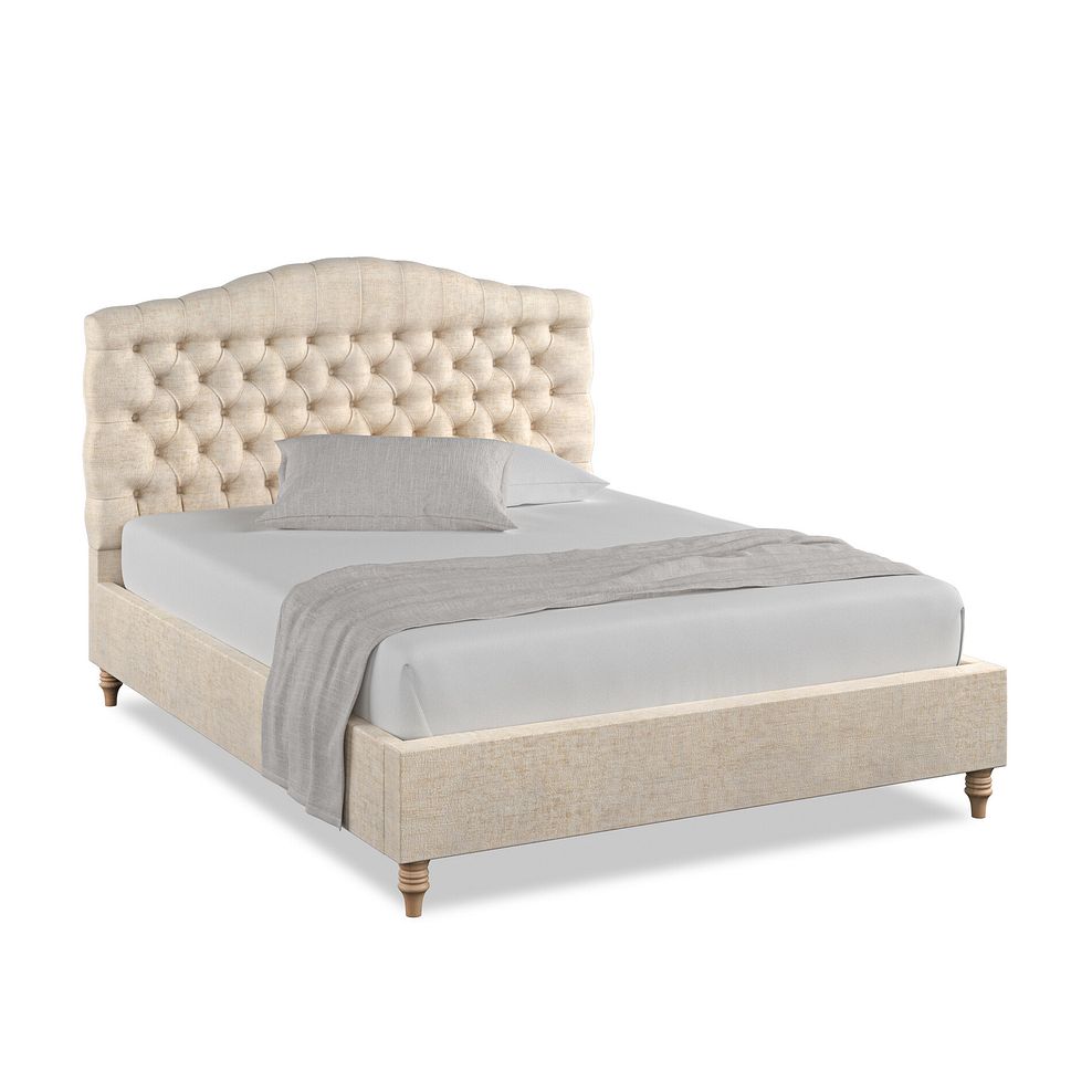Kendal King-Size Bed in Brooklyn Fabric - Eggshell 1