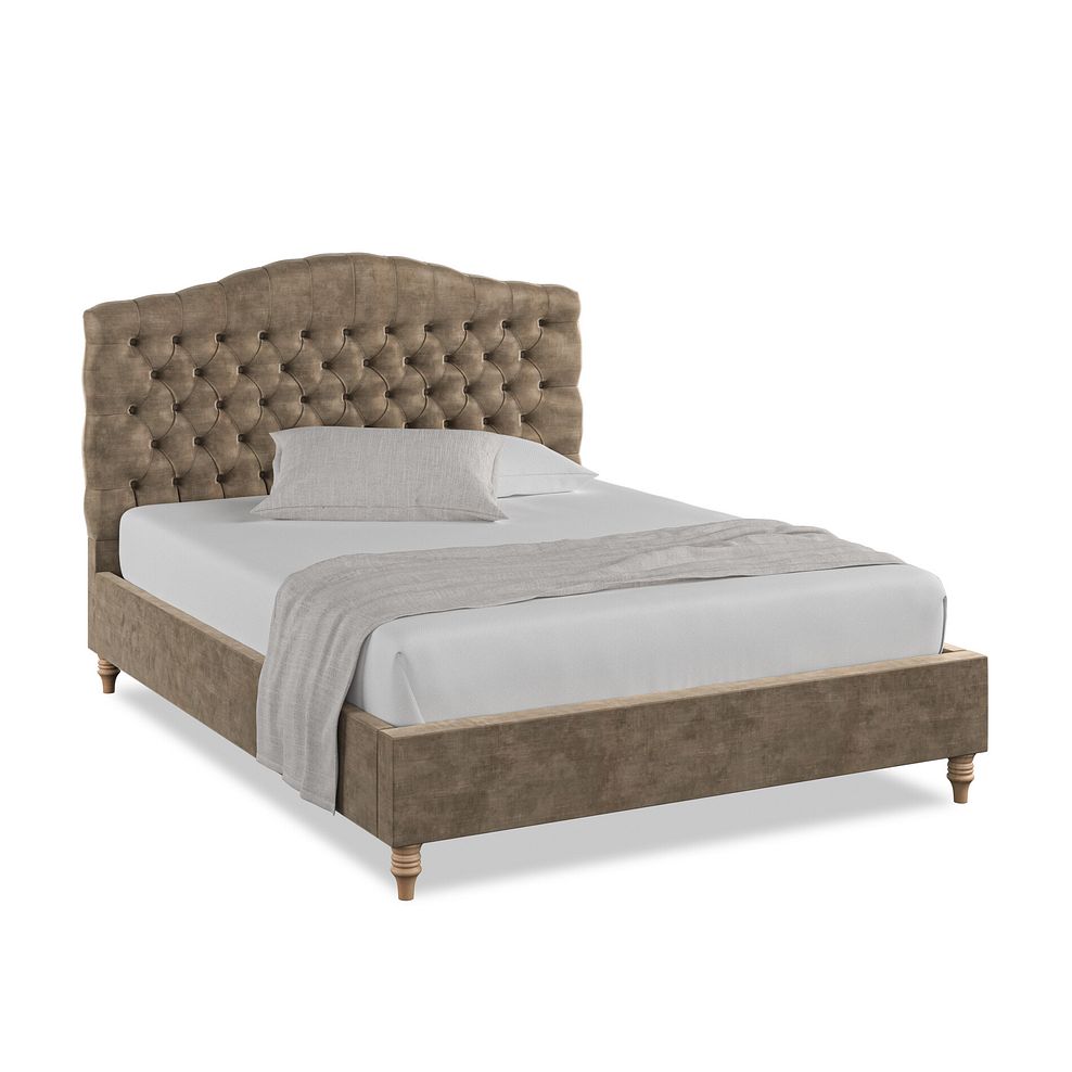 Kendal King-Size Bed in Heritage Velvet - Cedar 1