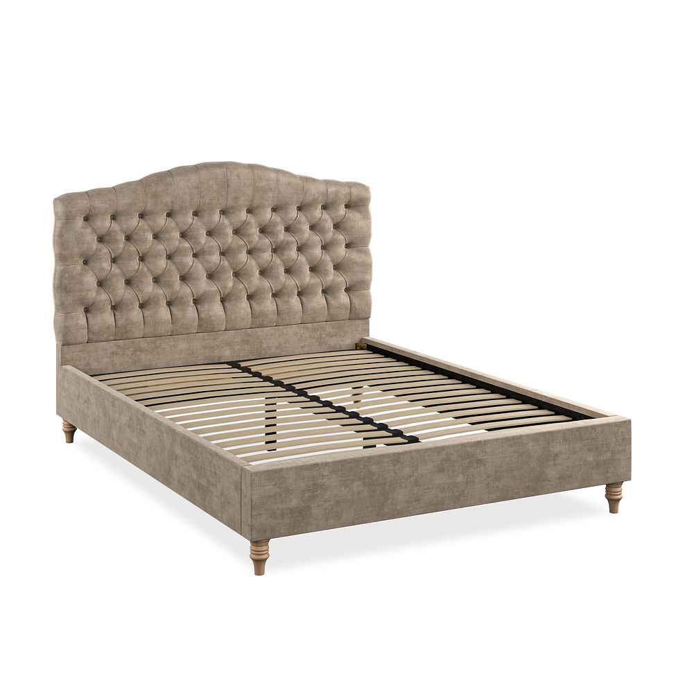 Kendal King-Size Bed in Heritage Velvet - Mink 2