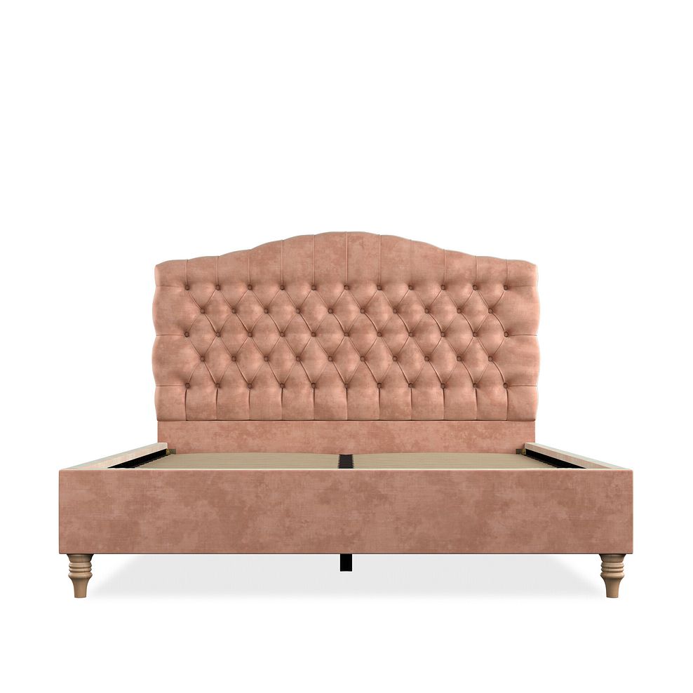Kendal King-Size Bed in Heritage Velvet - Powder Pink 3