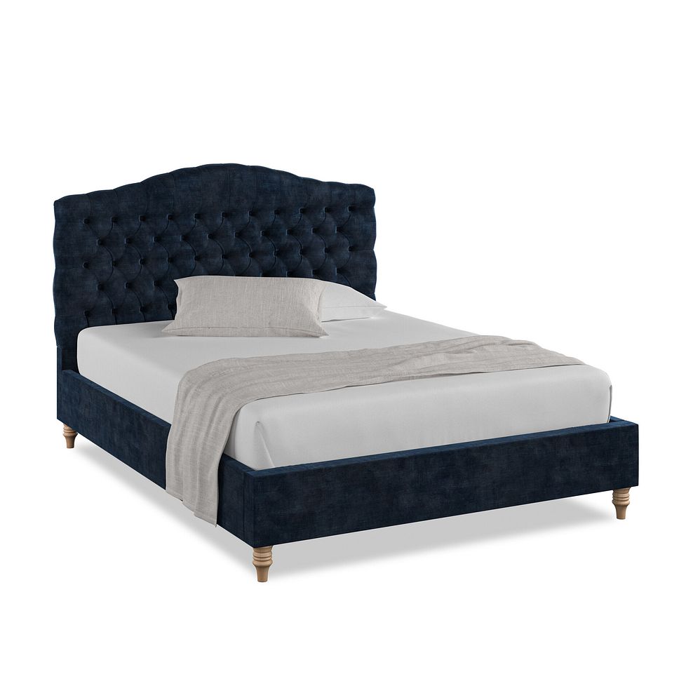 Kendal King-Size Bed in Heritage Velvet - Royal Blue 1